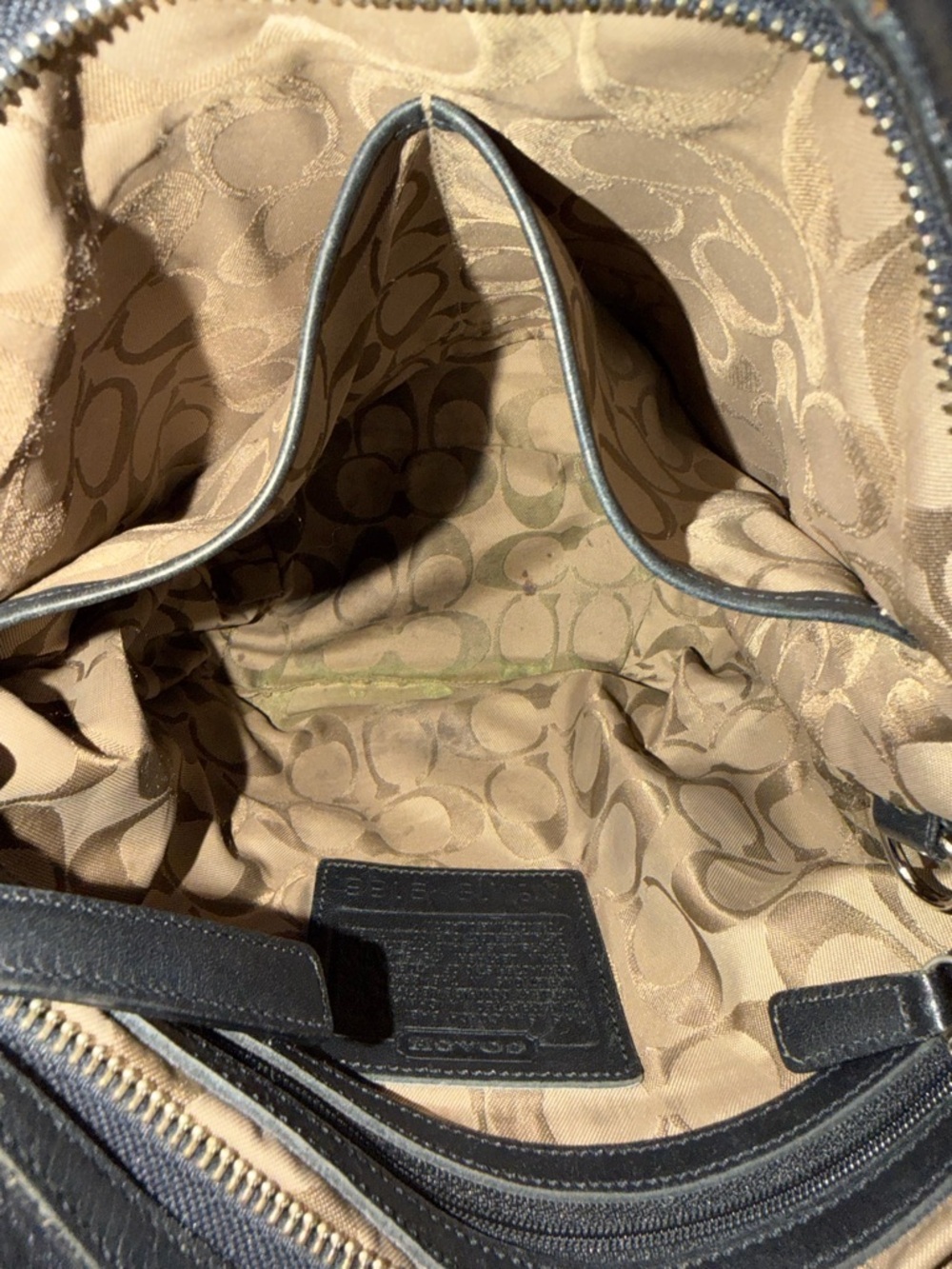 Coach Black Leather Bucket Bag Adjustable Strap Shoulder Hobo - Style 9186 - Picture 14 of 15